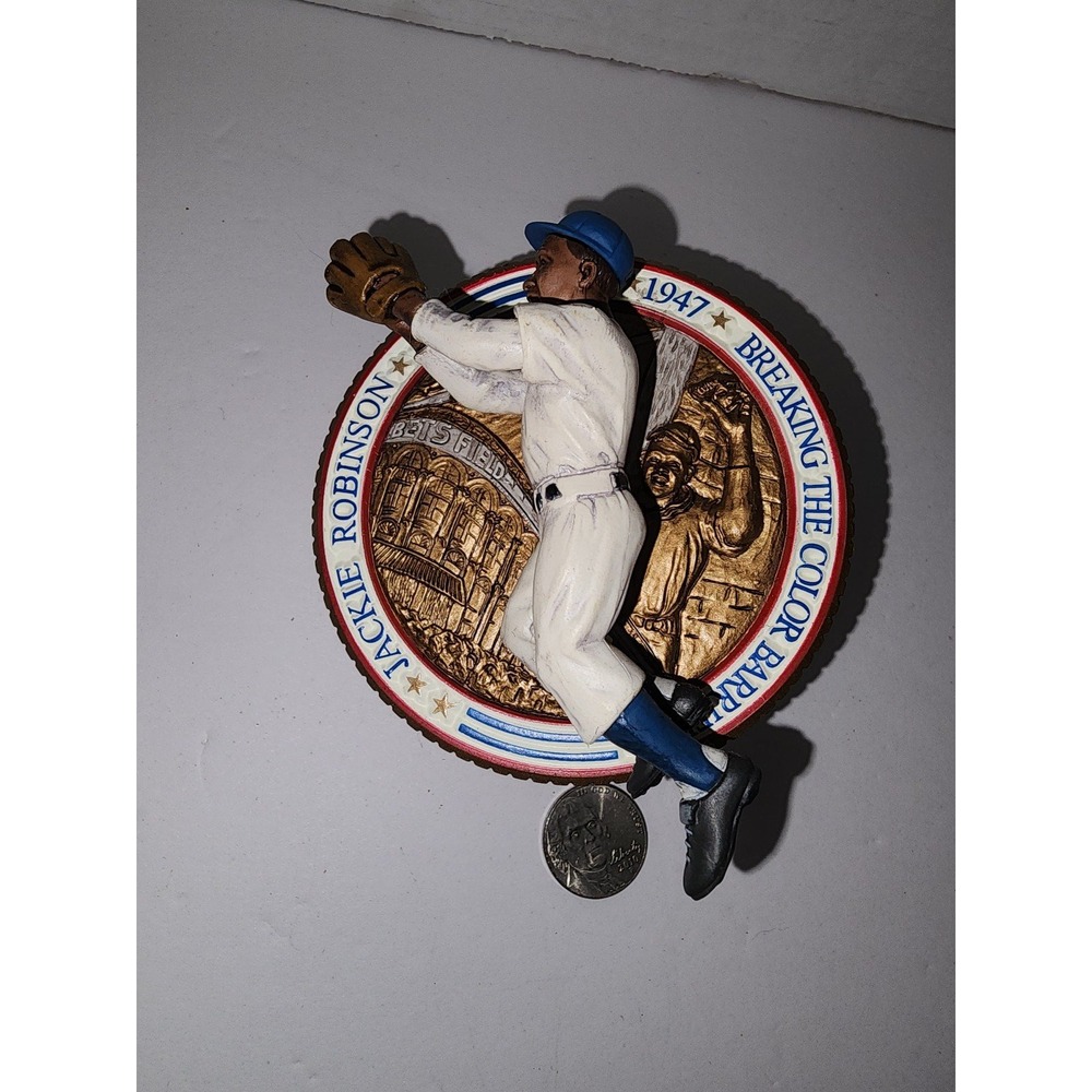 2004 Working Jackie Robinson Baseball Sounds Christmas Ornament
